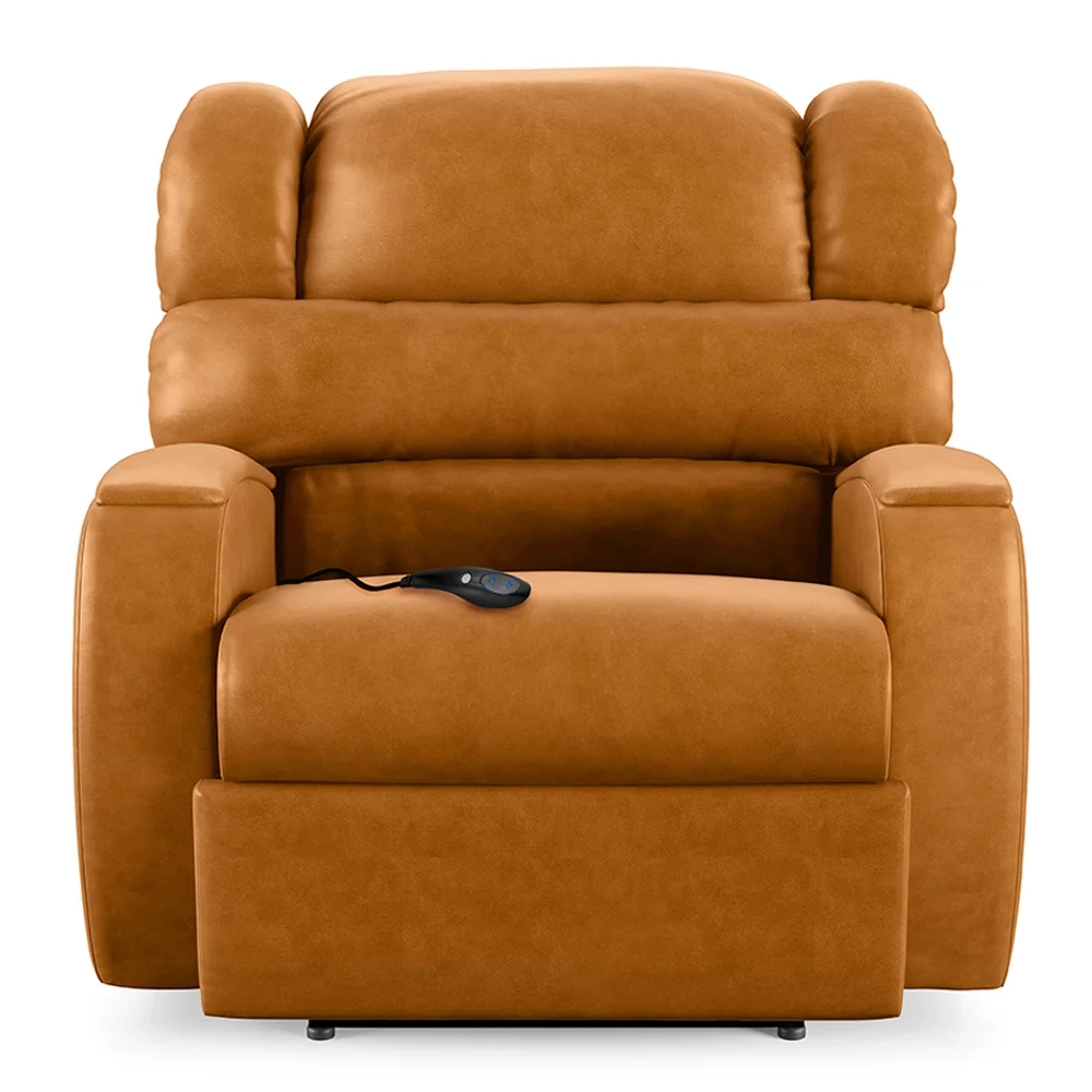 Poltrona do Papai Reclinável Kalie Controle Power Elétrico USB FH9 PU Whisky - Mpozenato