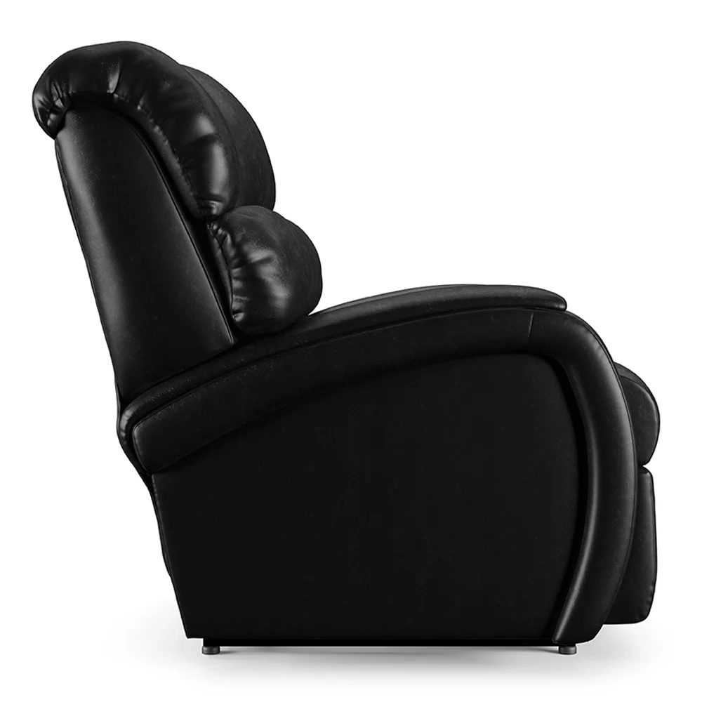 Poltrona do Papai Reclinável Kalie Controle Power Elétrico USB FH9 PU Preto Brilho - Mpozenato