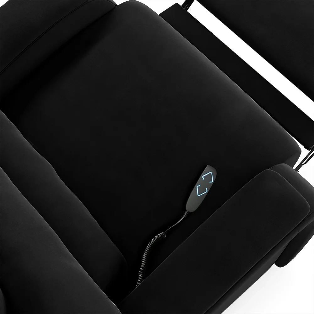 Poltrona do Papai Reclinável Kalie Elevação Lift Elétrico FH9 Veludo Preto - Mpozenato
