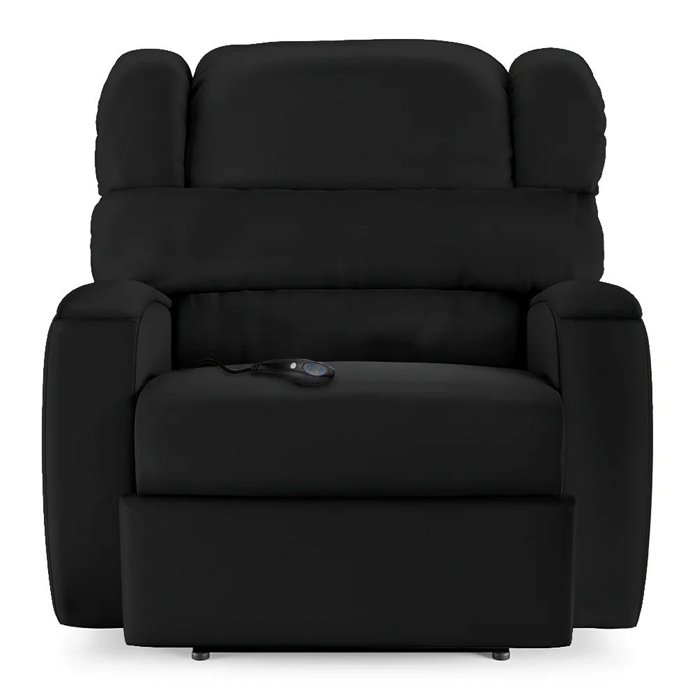 Poltrona do Papai Reclinável Kalie Controle Power Elétrico USB FH9 PU Preto - Mpozenato