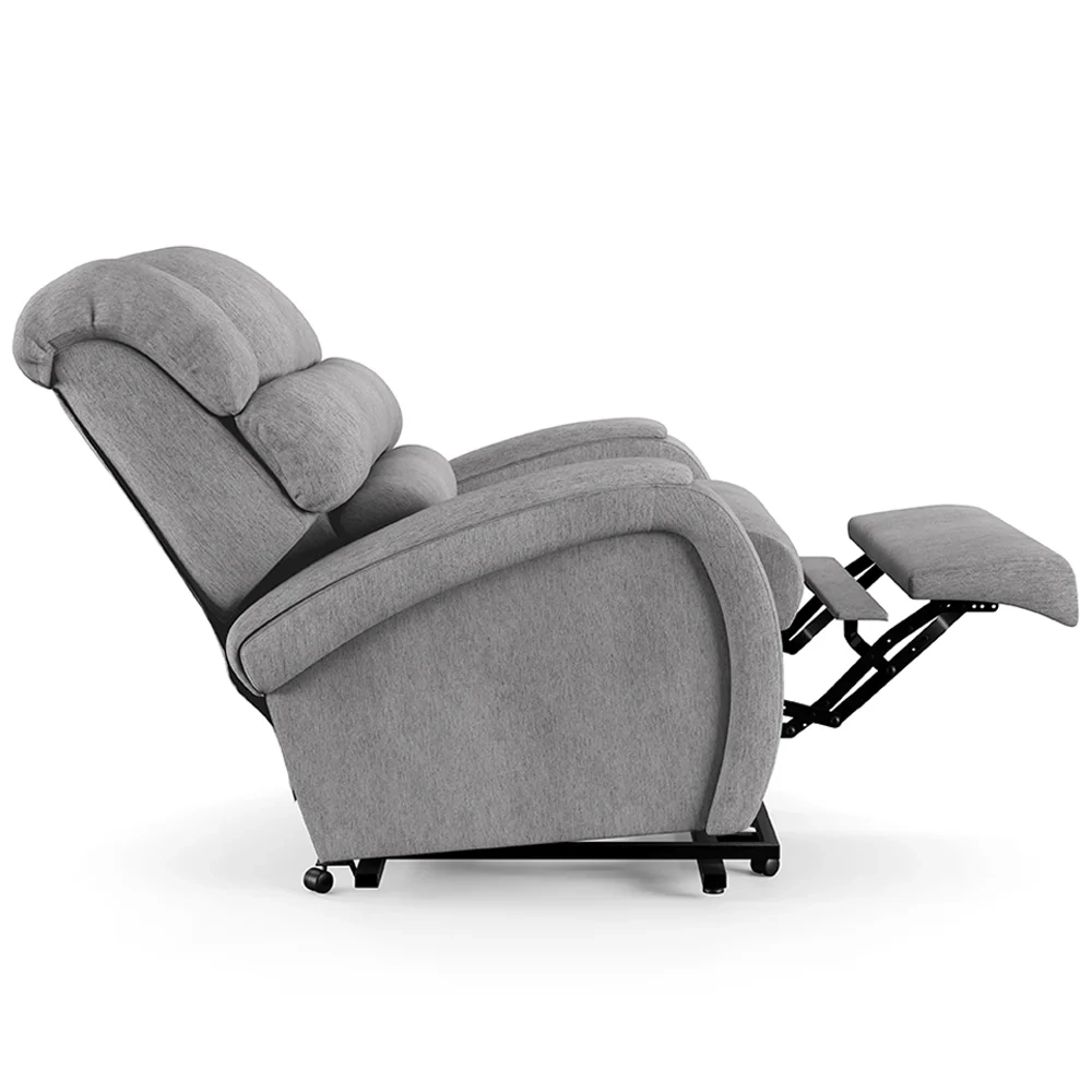 Poltrona do Papai Reclinável Kalie Elevação Lift Elétrico FH9 Linho Cinza - Mpozenato