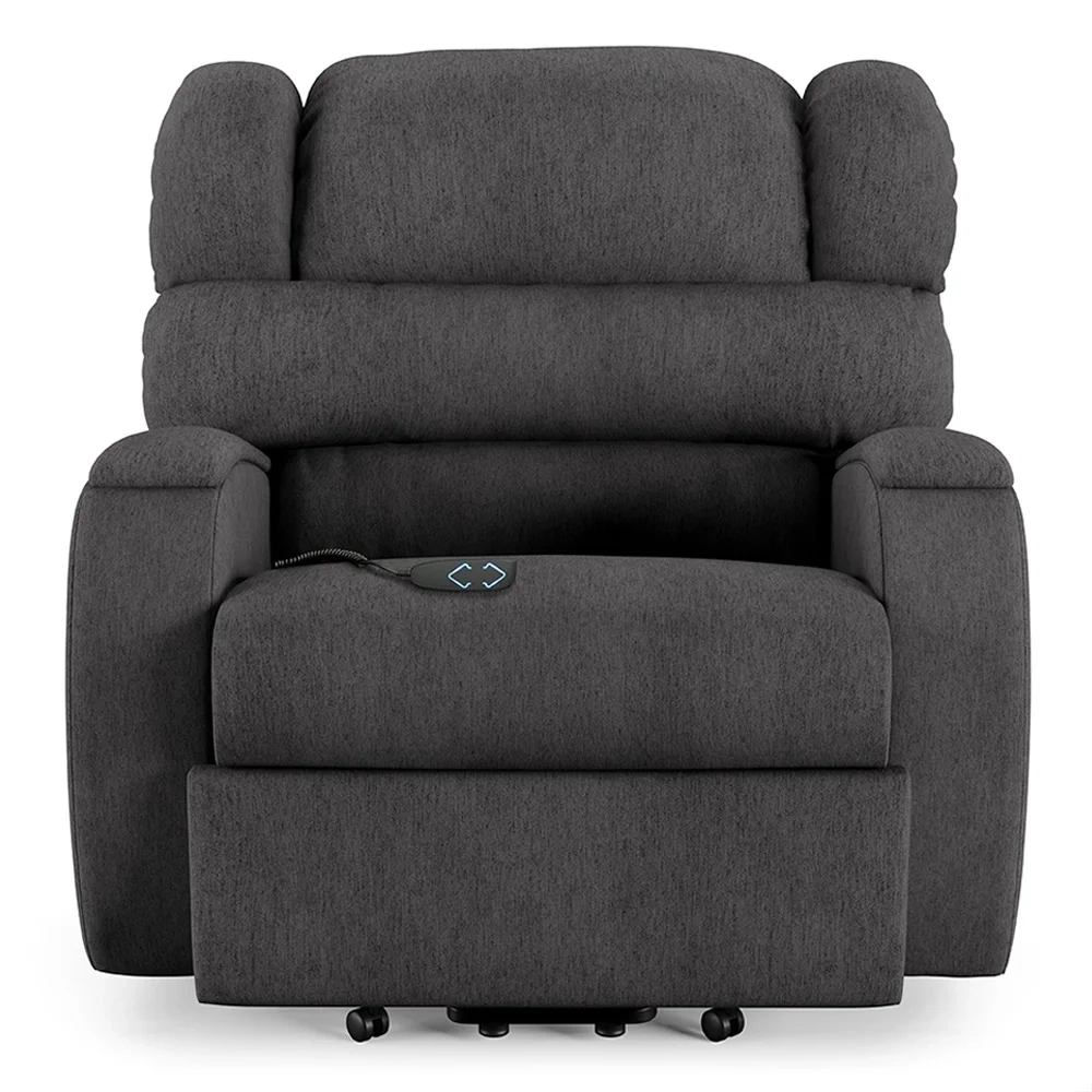 Poltrona do Papai Reclinável Kalie Elevação Lift Elétrico FH9 Linho Grafite - Mpozenato