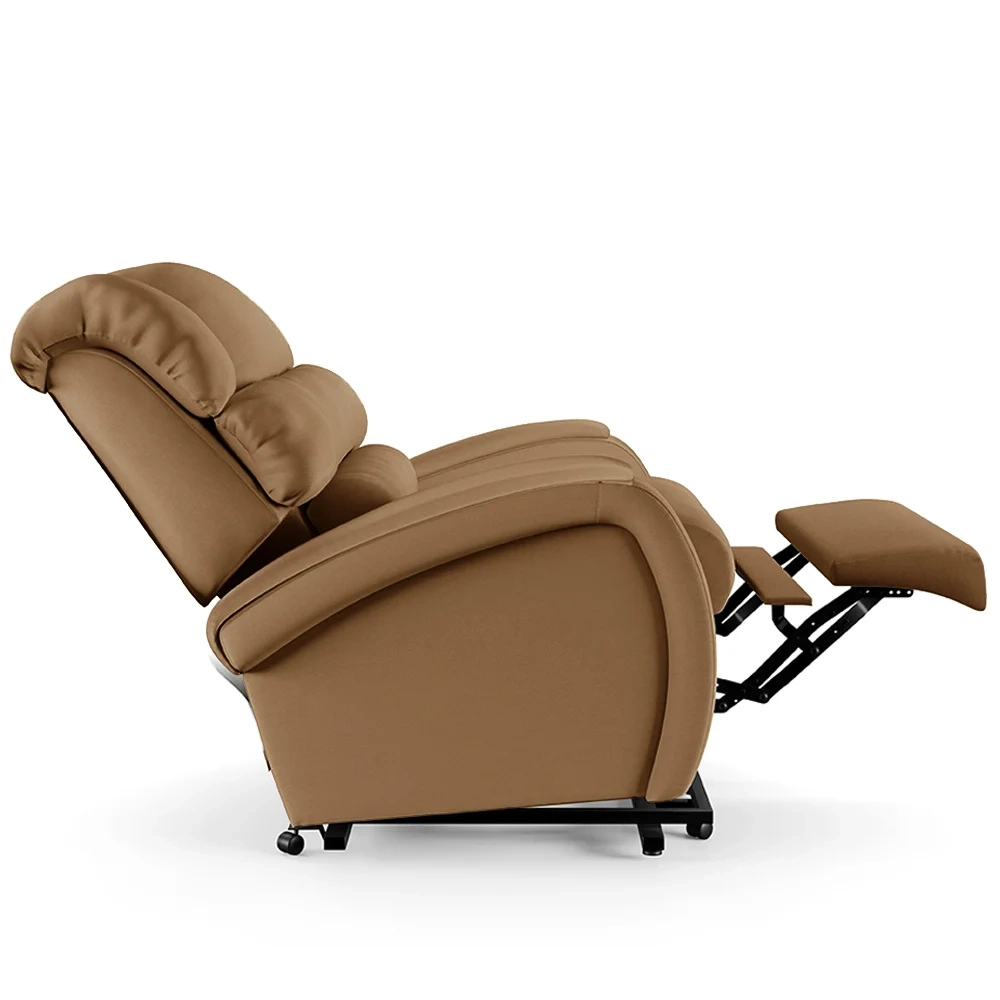 Poltrona do Papai Reclinável Kalie Elevação Lift Elétrico FH9 PU Caramelo - Mpozenato