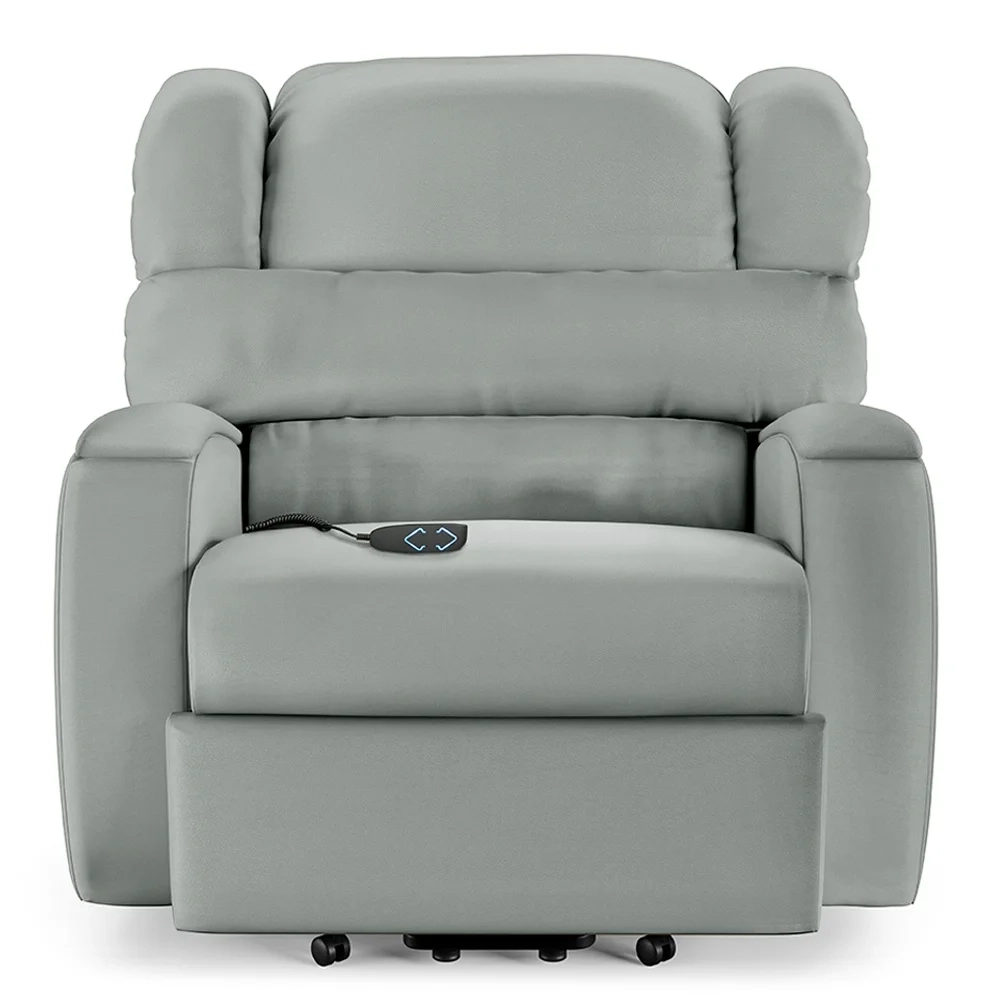 Poltrona do Papai Reclinável Kalie Elevação Lift Elétrico FH9 PU Cinza - Mpozenato