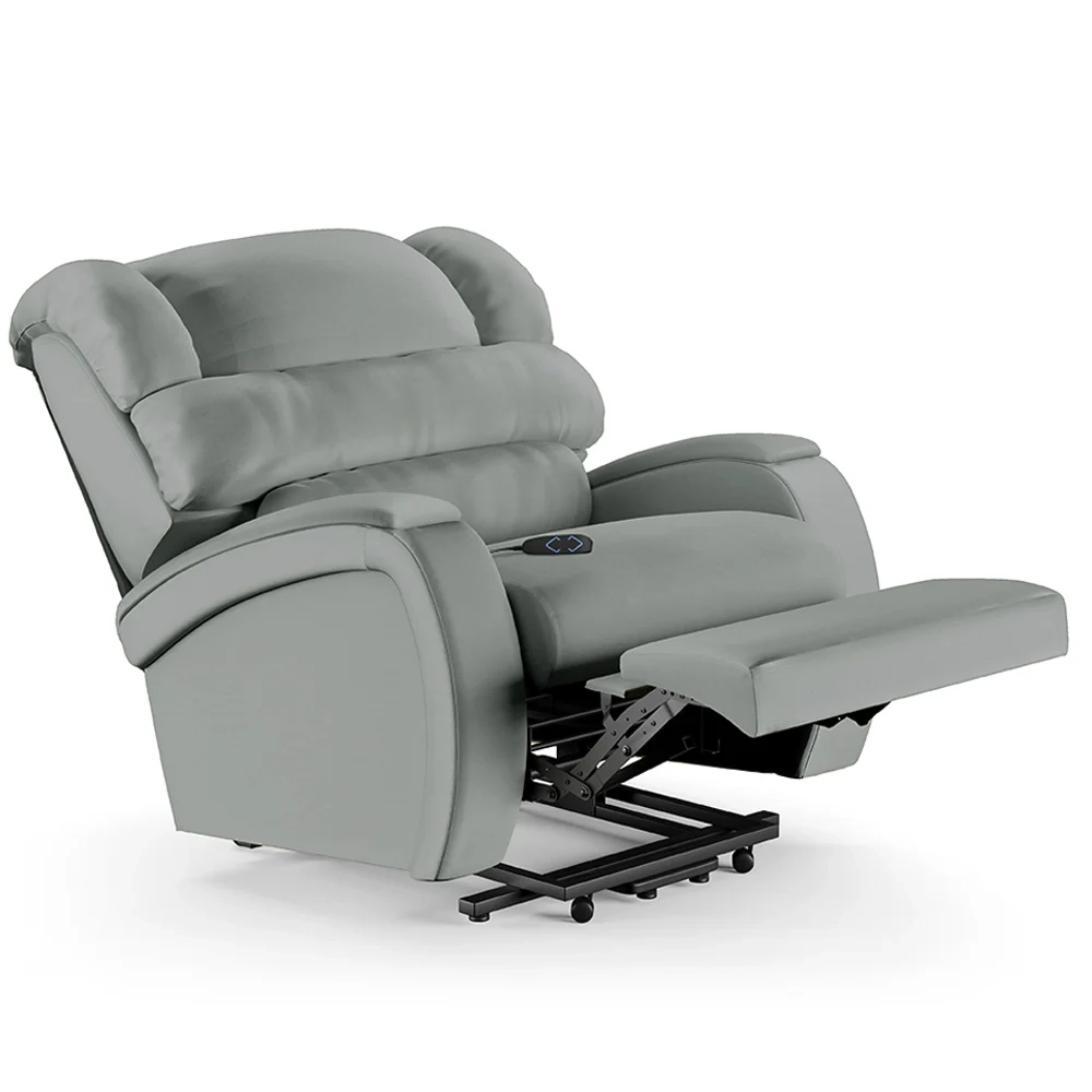 Poltrona do Papai Reclinável Kalie Elevação Lift Elétrico FH9 PU Cinza - Mpozenato