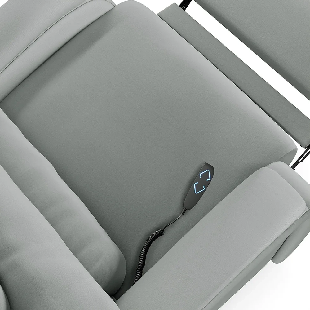 Poltrona do Papai Reclinável Kalie Elevação Lift Elétrico FH9 PU Cinza - Mpozenato