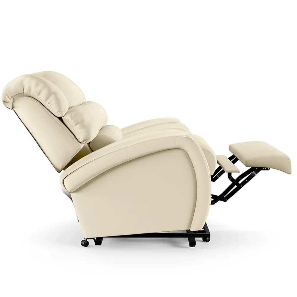 Poltrona do Papai Reclinável Kalie Elevação Lift Elétrico FH9 PU Bege - Mpozenato