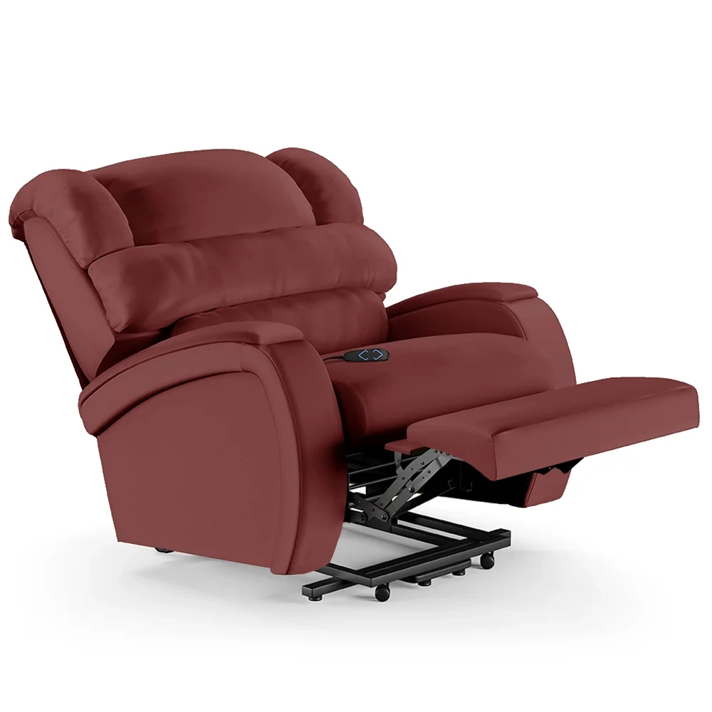 Poltrona do Papai Reclinável Kalie Elevação Lift Elétrico FH9 PU Vermelho - Mpozenato