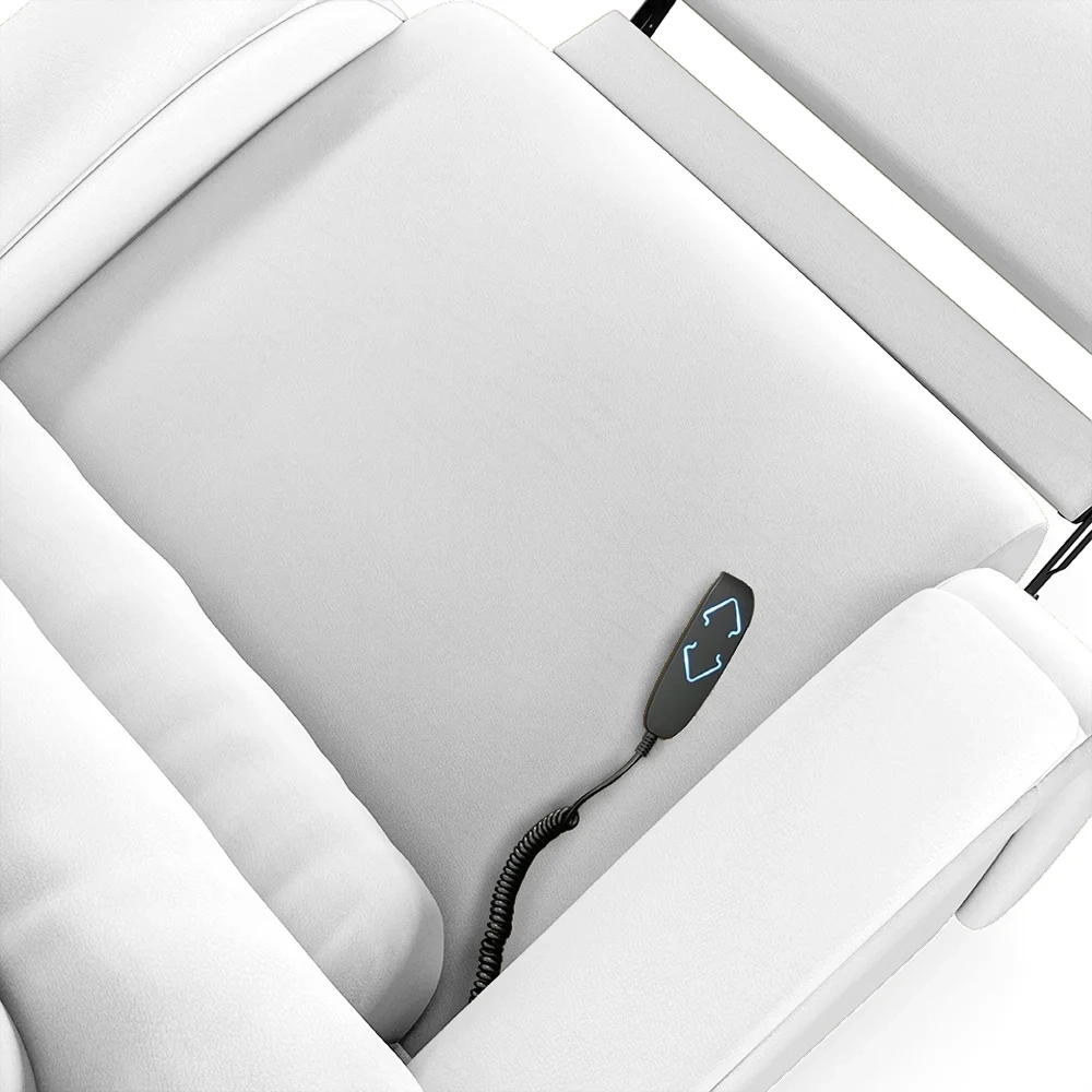 Poltrona do Papai Reclinável Kalie Elevação Lift Elétrico FH9 PU Branco - Mpozenato