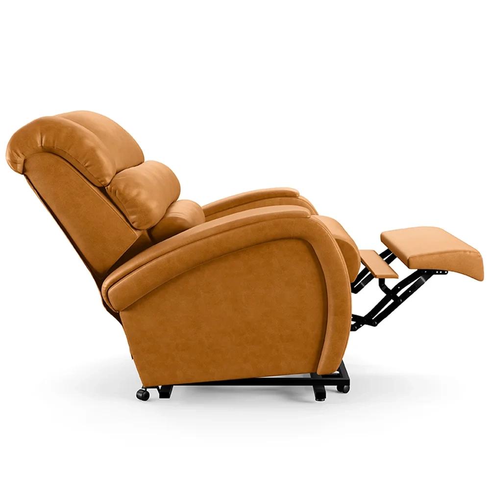 Poltrona do Papai Reclinável Kalie Elevação Lift Elétrico FH9 PU Whisky - Mpozenato