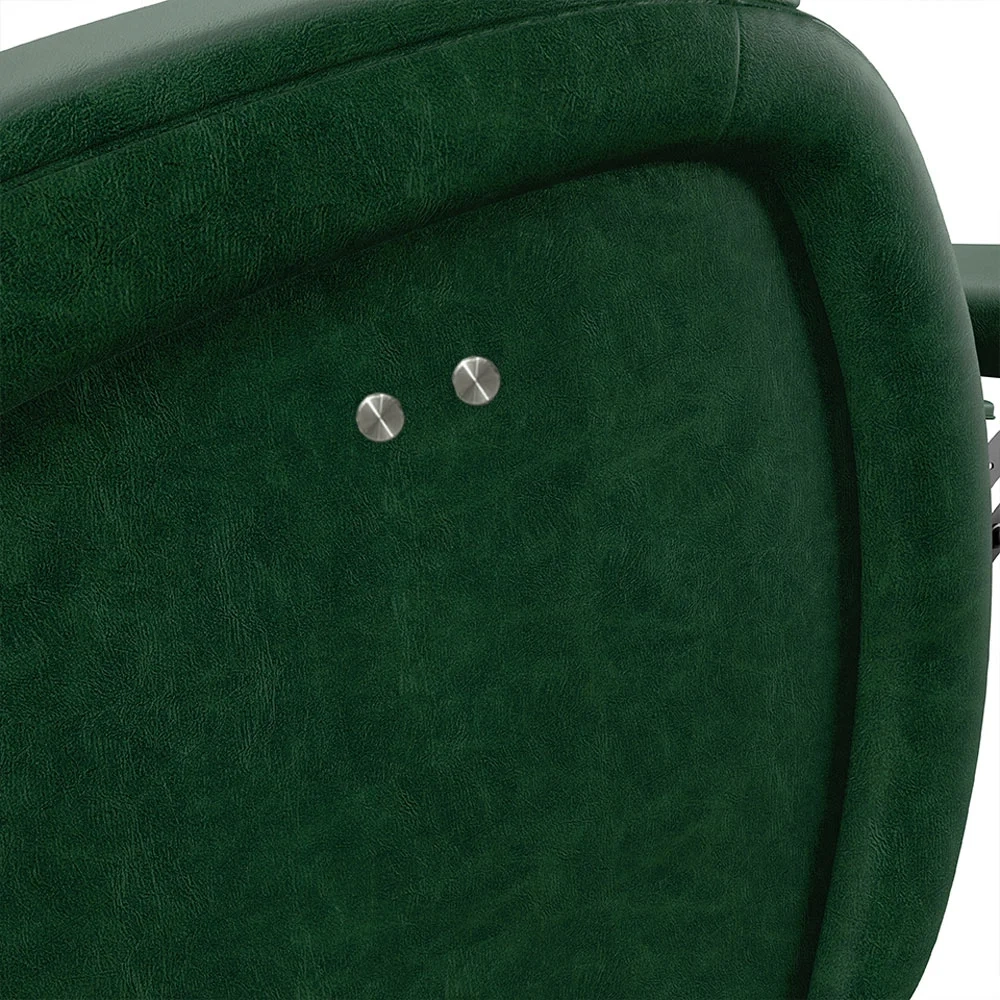 Poltrona do Papai Reclinável Kalie Power Touch FH9 PU Verde Musgo - Mpozenato