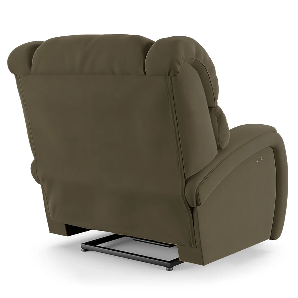 Poltrona do Papai Reclinável Kalie Power Touch FH9 Veludo Capuccino - Mpozenato