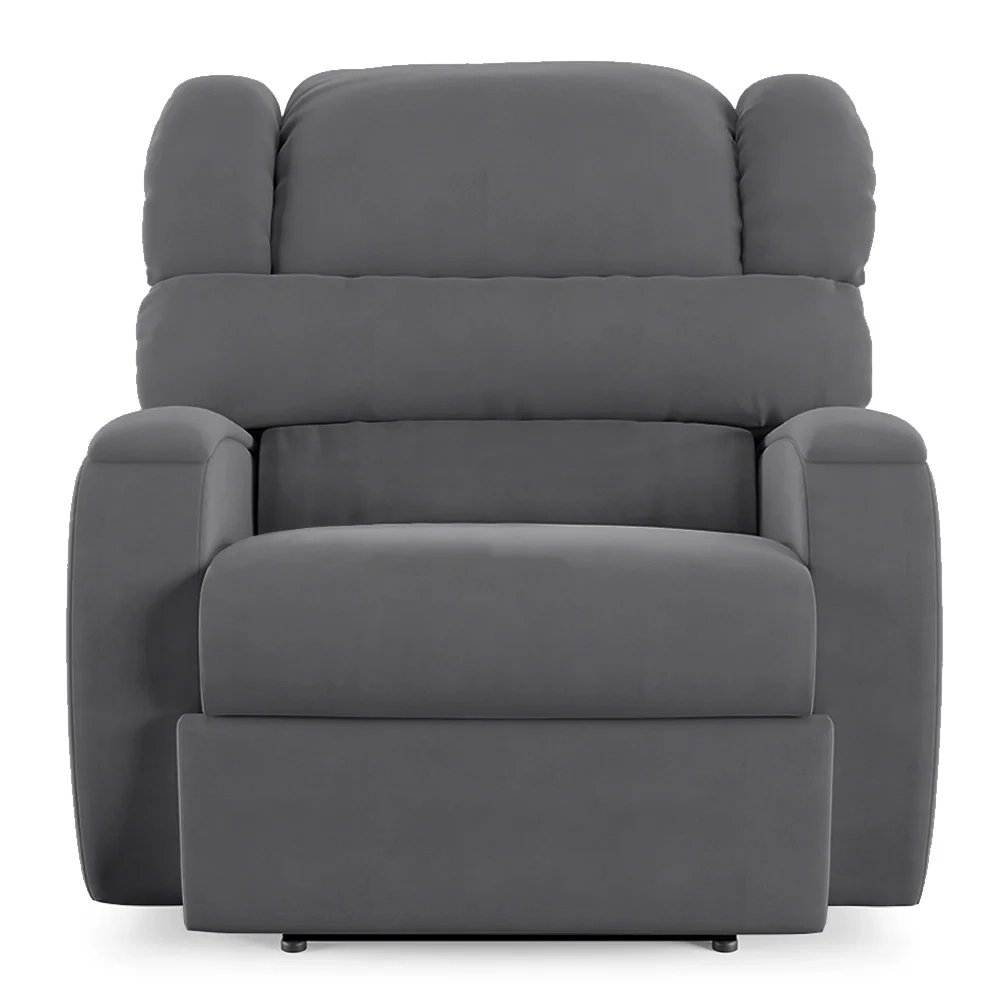 Poltrona do Papai Reclinável Kalie Power Touch FH9 Veludo Cinza - Mpozenato