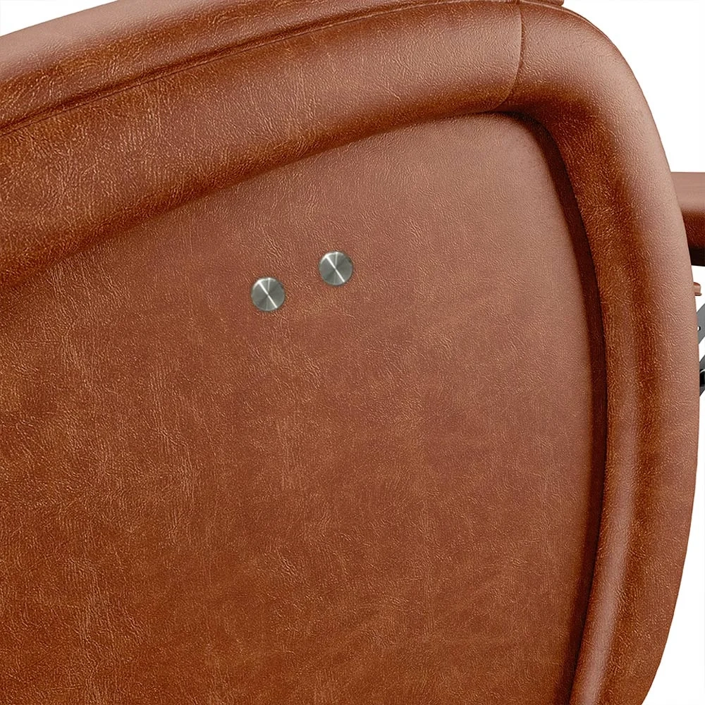 Poltrona do Papai Reclinável Kalie Power Touch FH9 PU Caramelo Brilho - Mpozenato