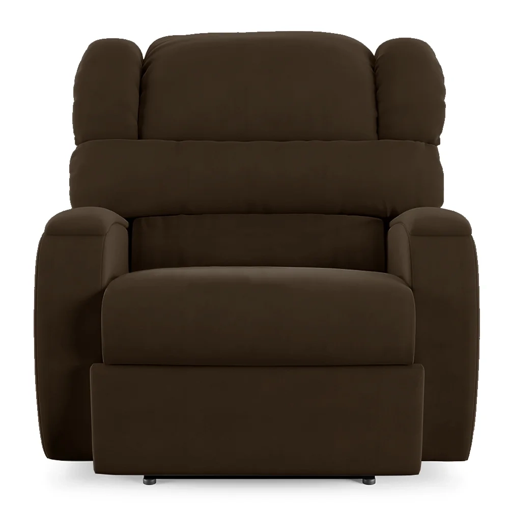 Poltrona do Papai Reclinável Kalie Power Touch USB FH9 Veludo Marrom - Mpozenato