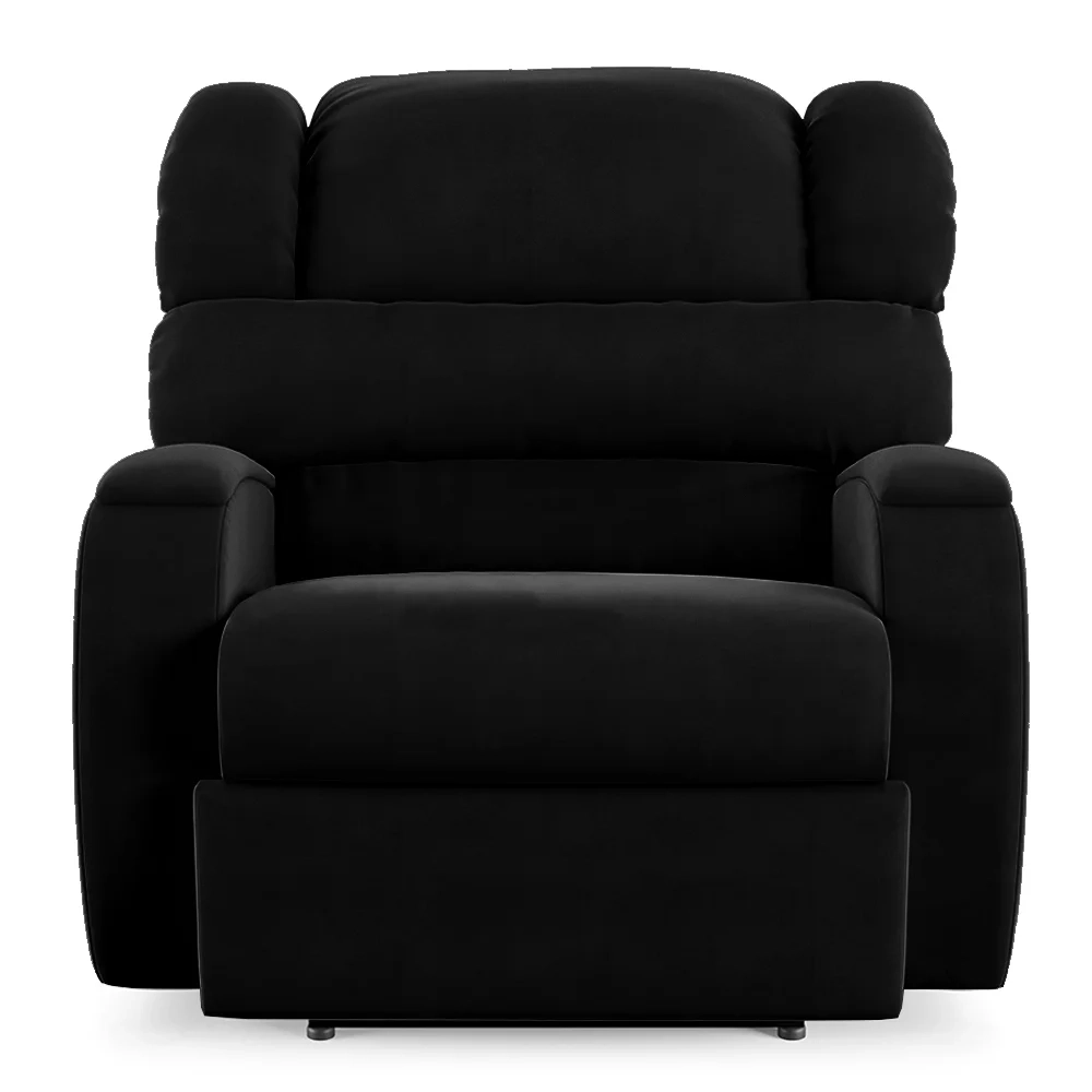 Poltrona do Papai Reclinável Kalie Power Touch USB FH9 Veludo Preto - Mpozenato