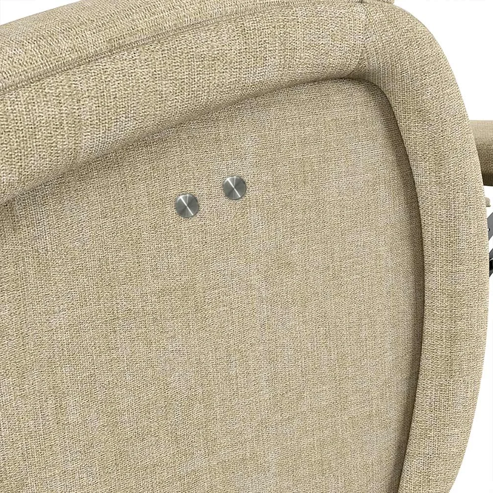 Poltrona do Papai Reclinável Kalie Power Touch USB FH9 Linho Bege - Mpozenato