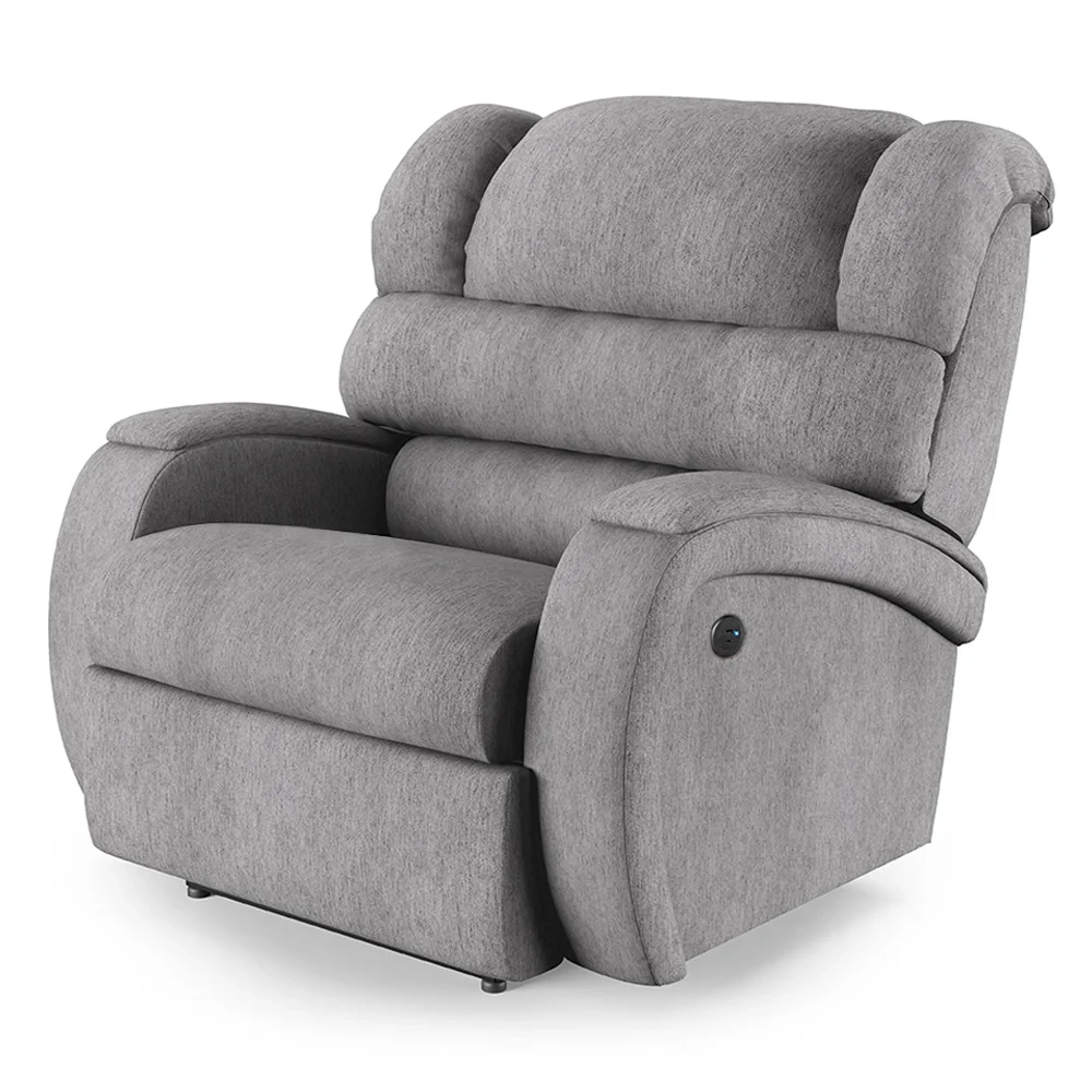 Poltrona do Papai Reclinável Kalie Power Touch USB FH9 Linho Cinza - Mpozenato