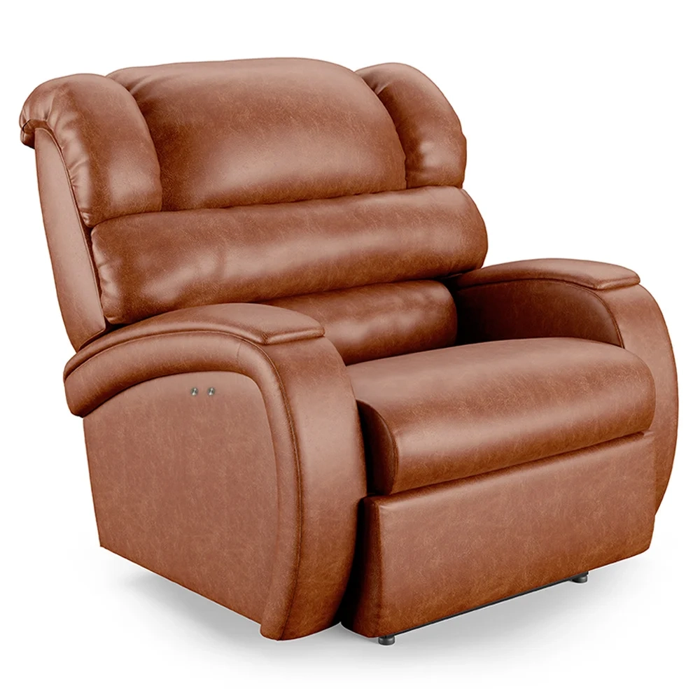 Poltrona do Papai Reclinável Kalie Power Touch USB FH9 PU Caramelo Brilho - Mpozenato