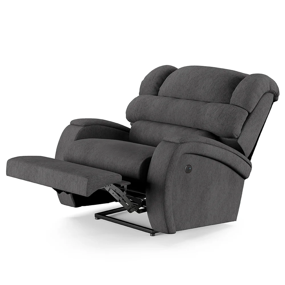 Poltrona do Papai Reclinável Kalie Power Touch USB FH9 Linho Grafite - Mpozenato