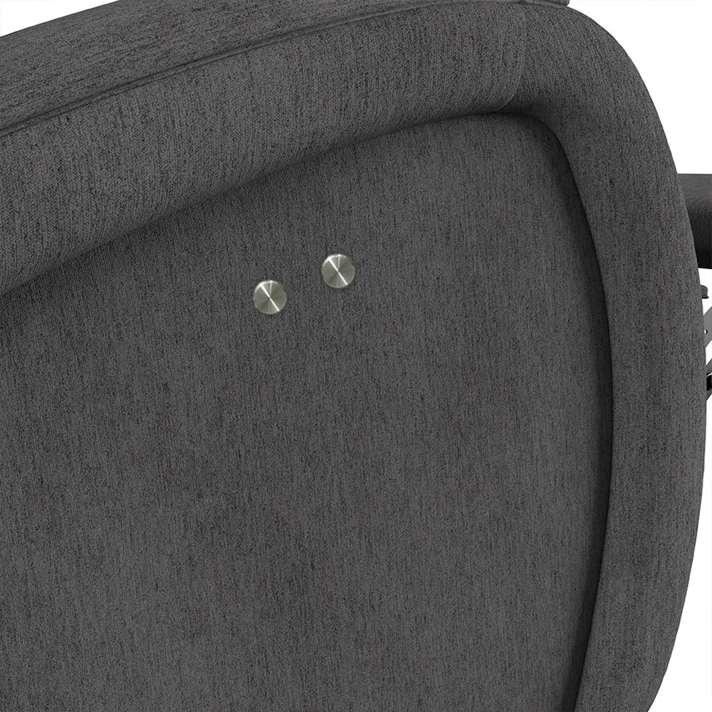 Poltrona do Papai Reclinável Kalie Power Touch USB FH9 Linho Grafite - Mpozenato