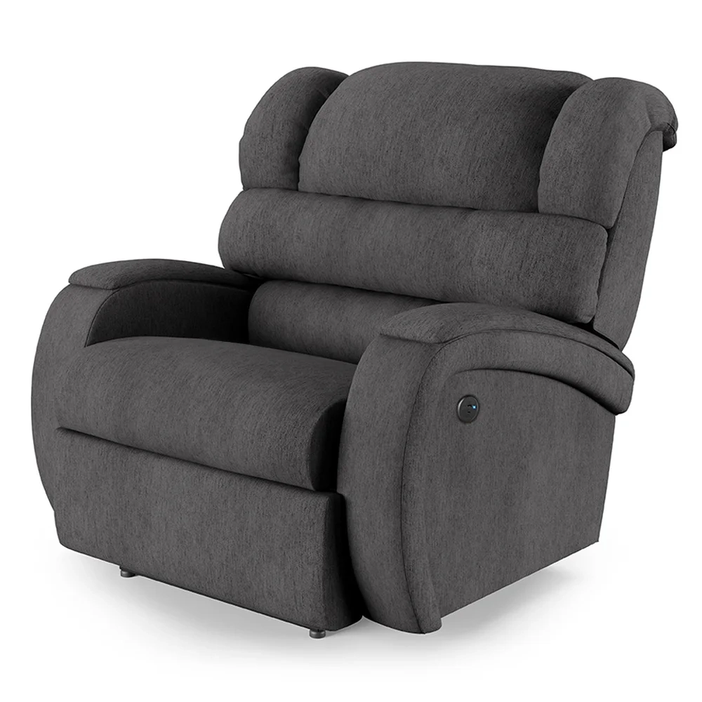 Poltrona do Papai Reclinável Kalie Power Touch USB FH9 Linho Grafite - Mpozenato