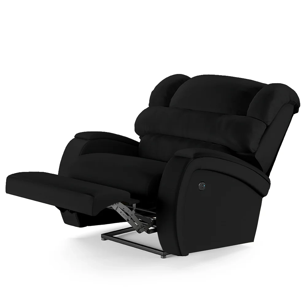 Poltrona do Papai Reclinável Kalie Power Touch USB FH9 PU Preto - Mpozenato