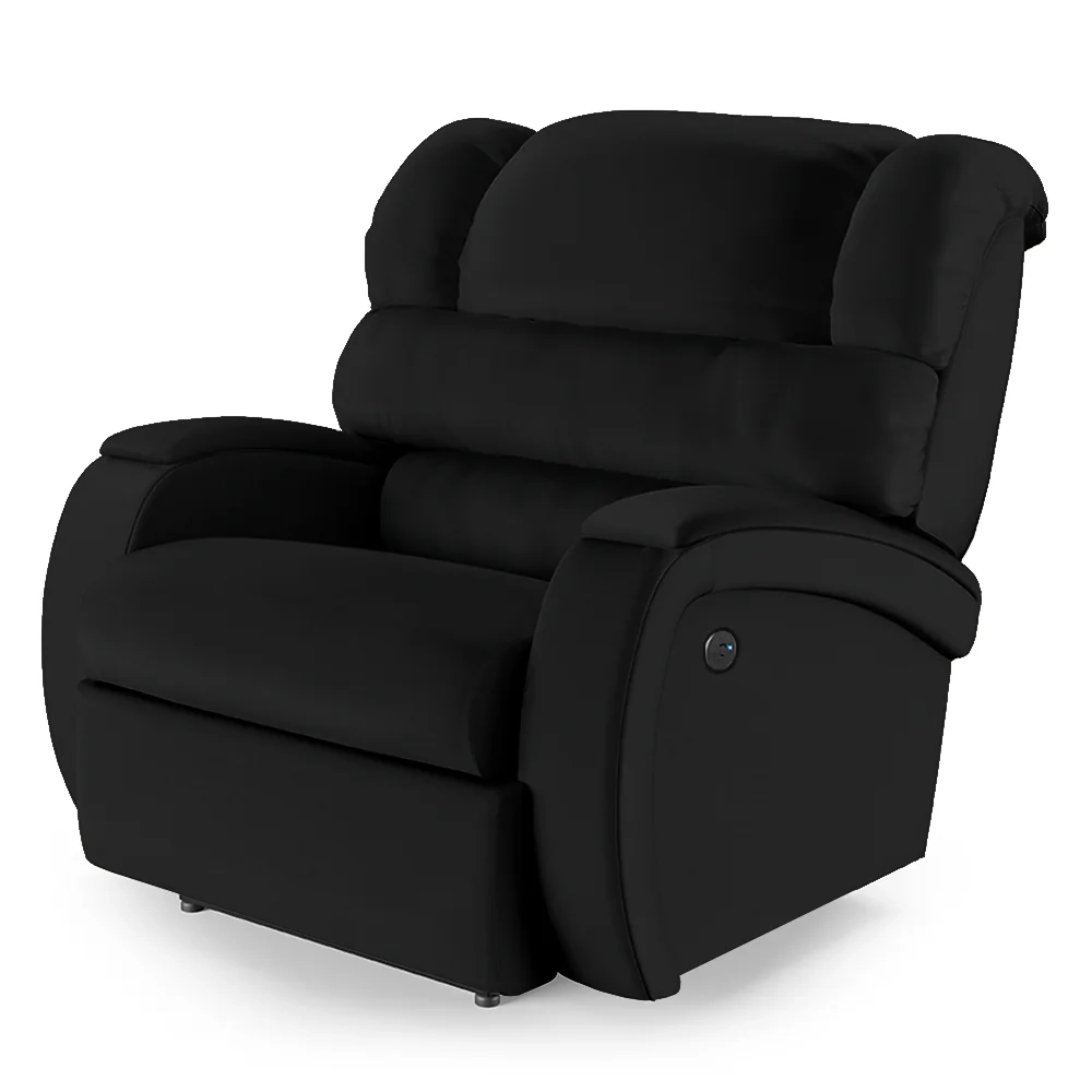 Poltrona do Papai Reclinável Kalie Power Touch USB FH9 PU Preto - Mpozenato
