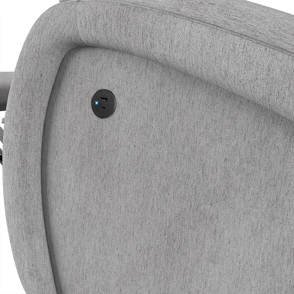 Poltrona do Papai Reclinável Kalie Power Touch Massagem FH9 Linho Cinza - Mpozenato