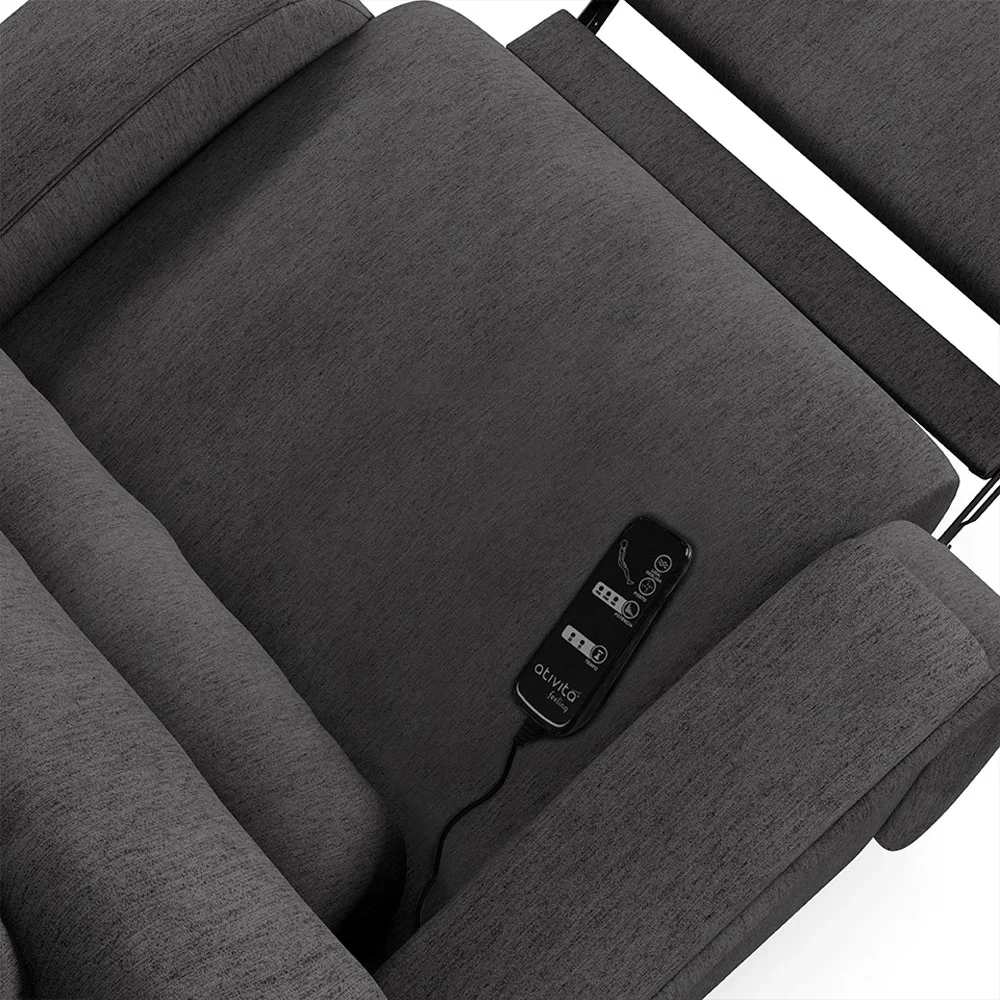 Poltrona do Papai Reclinável Kalie Power Touch Massagem FH9 Linho Grafite - Mpozenato