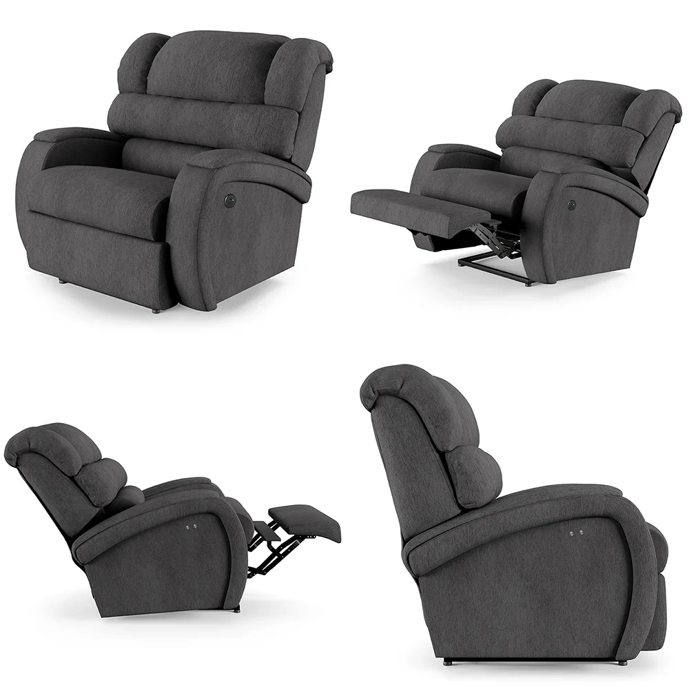 Poltrona do Papai Reclinável Kalie Power Touch Massagem FH9 Linho Grafite - Mpozenato