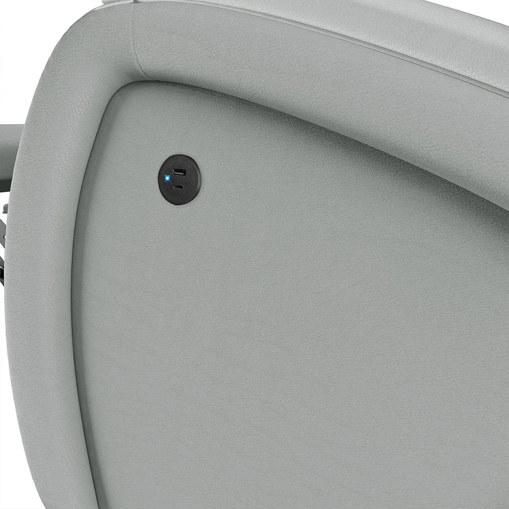 Poltrona do Papai Reclinável Kalie Power Touch Massagem FH9 PU Cinza - Mpozenato