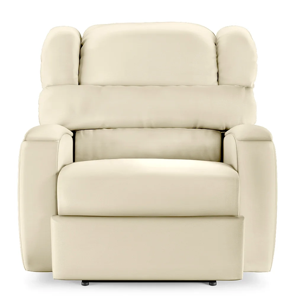 Poltrona do Papai Reclinável Kalie Power Touch Massagem FH9 PU Bege - Mpozenato