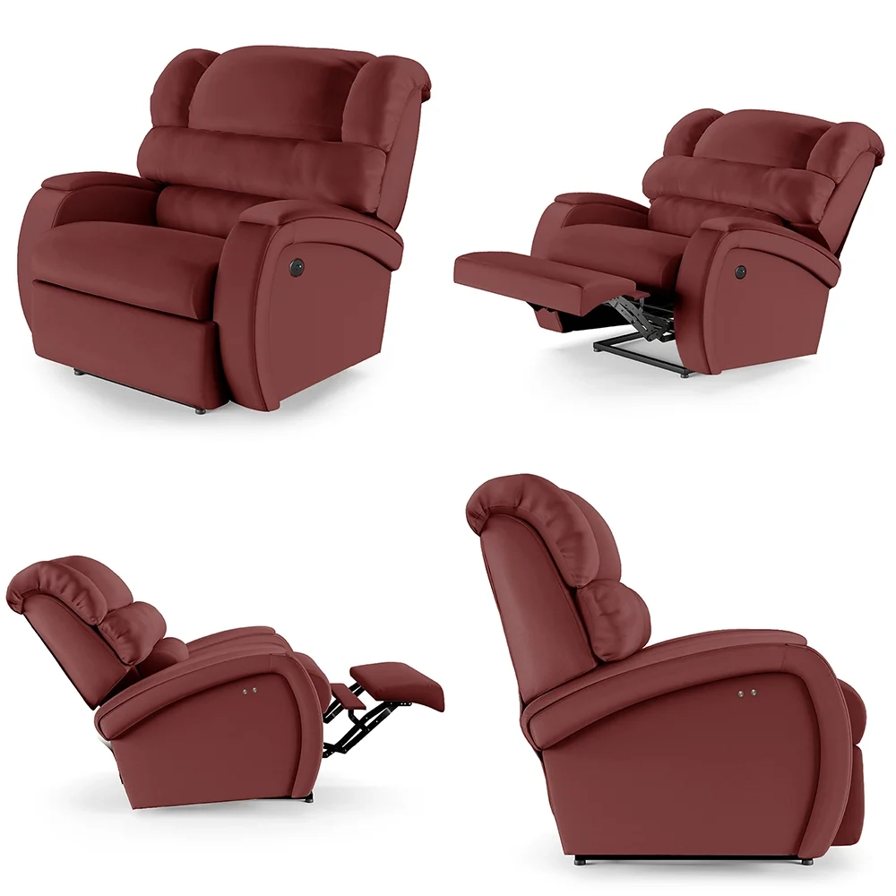 Poltrona do Papai Reclinável Kalie Power Touch Massagem FH9 PU Vermelho - Mpozenato