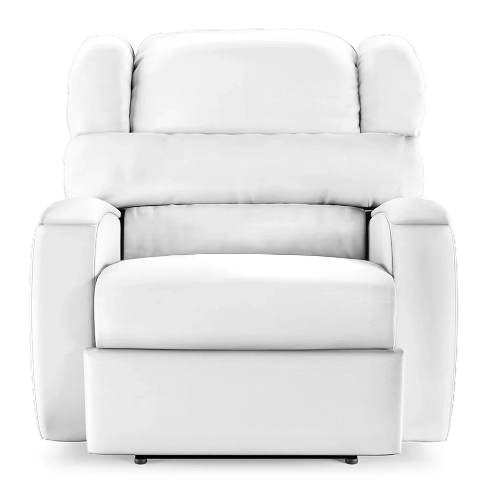 Poltrona do Papai Reclinável Kalie Power Touch Massagem FH9 PU Branco - Mpozenato