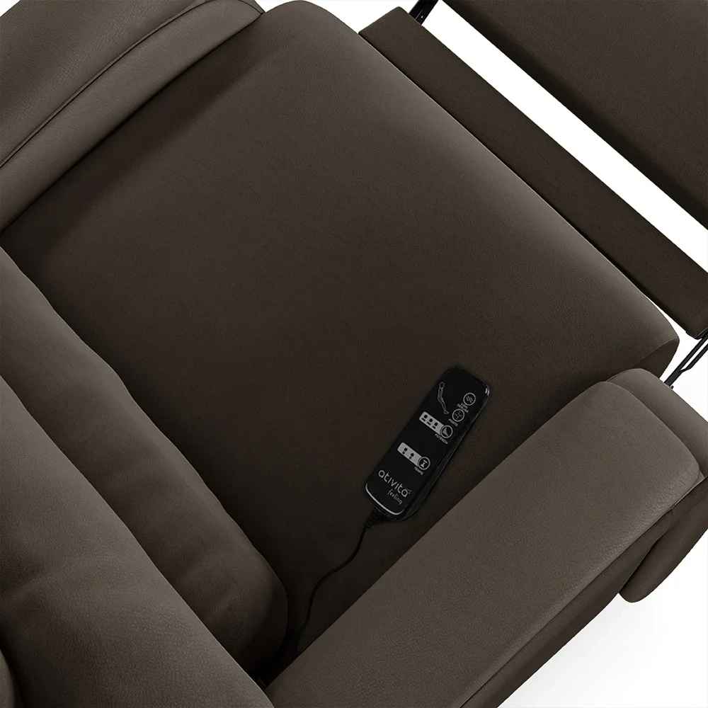 Poltrona do Papai Reclinável Kalie Power Touch Massagem FH9 PU Marrom - Mpozenato