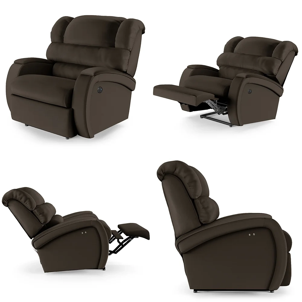 Poltrona do Papai Reclinável Kalie Power Touch Massagem FH9 PU Marrom - Mpozenato