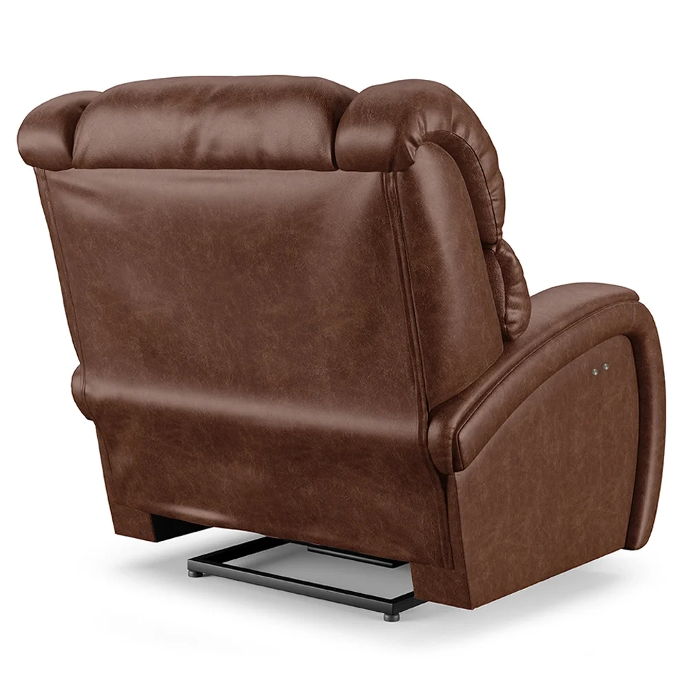 Poltrona do Papai Reclinável Kalie Power Touch Massagem FH9 PU Marrom Brilho - Mpozenato