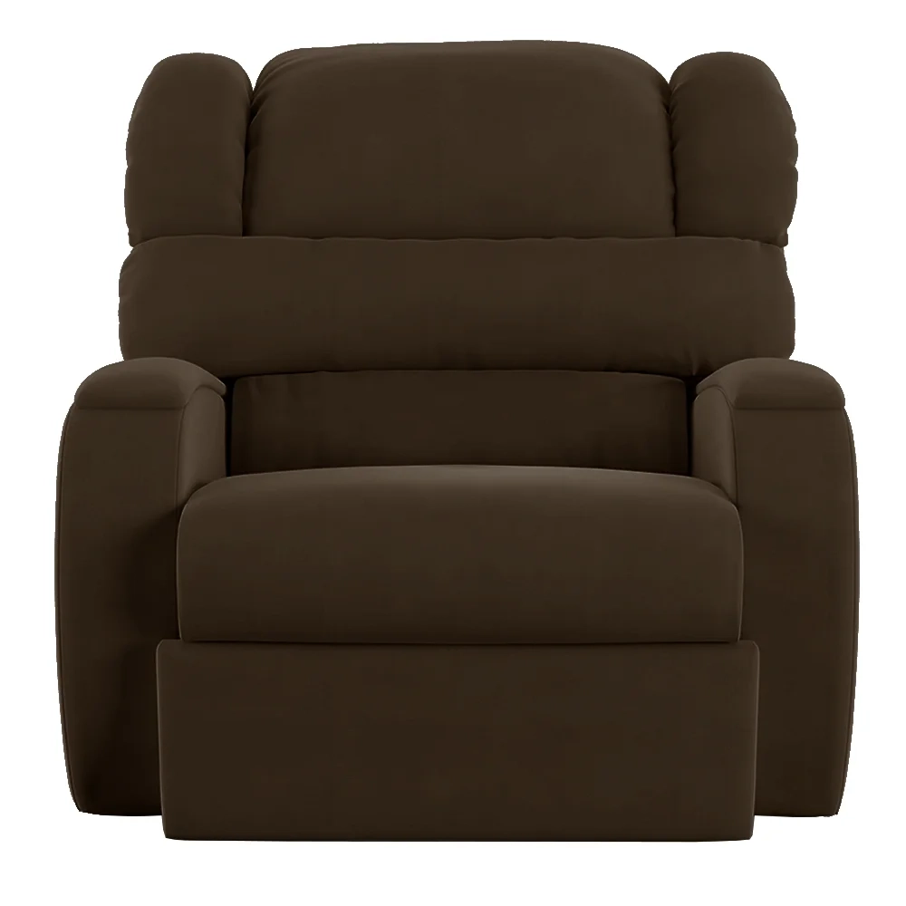 Poltrona do Papai Reclinável Kalie Manual Gatilho FH9 Veludo Marrom - Mpozenato