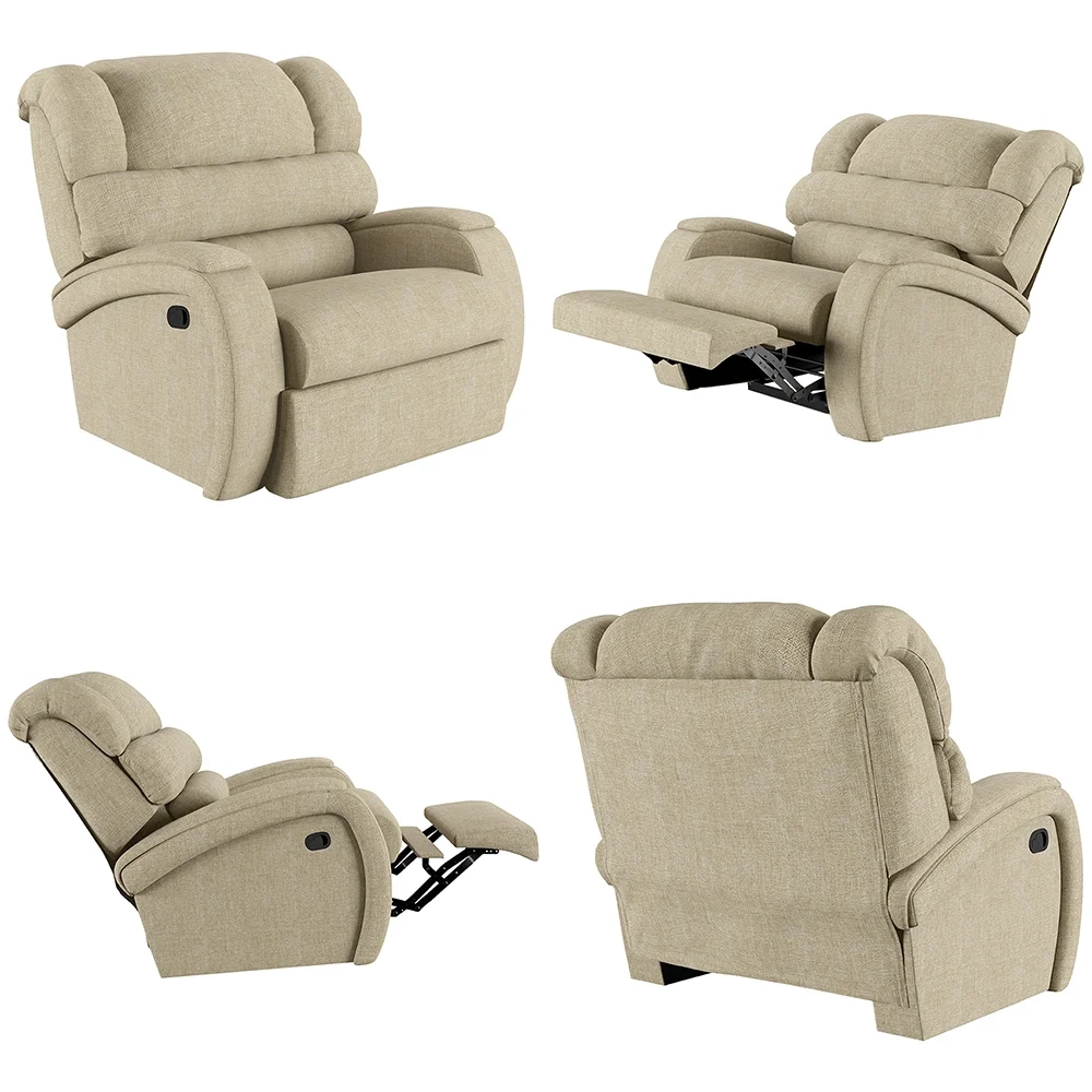 Poltrona do Papai Reclinável Kalie Manual Gatilho FH9 Linho Bege - Mpozenato