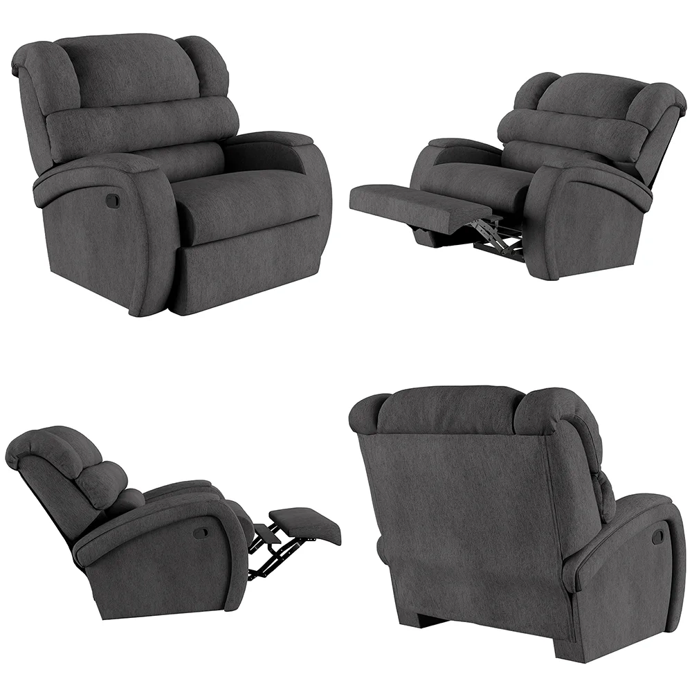 Poltrona do Papai Reclinável Kalie Manual Gatilho FH9 Linho Grafite - Mpozenato