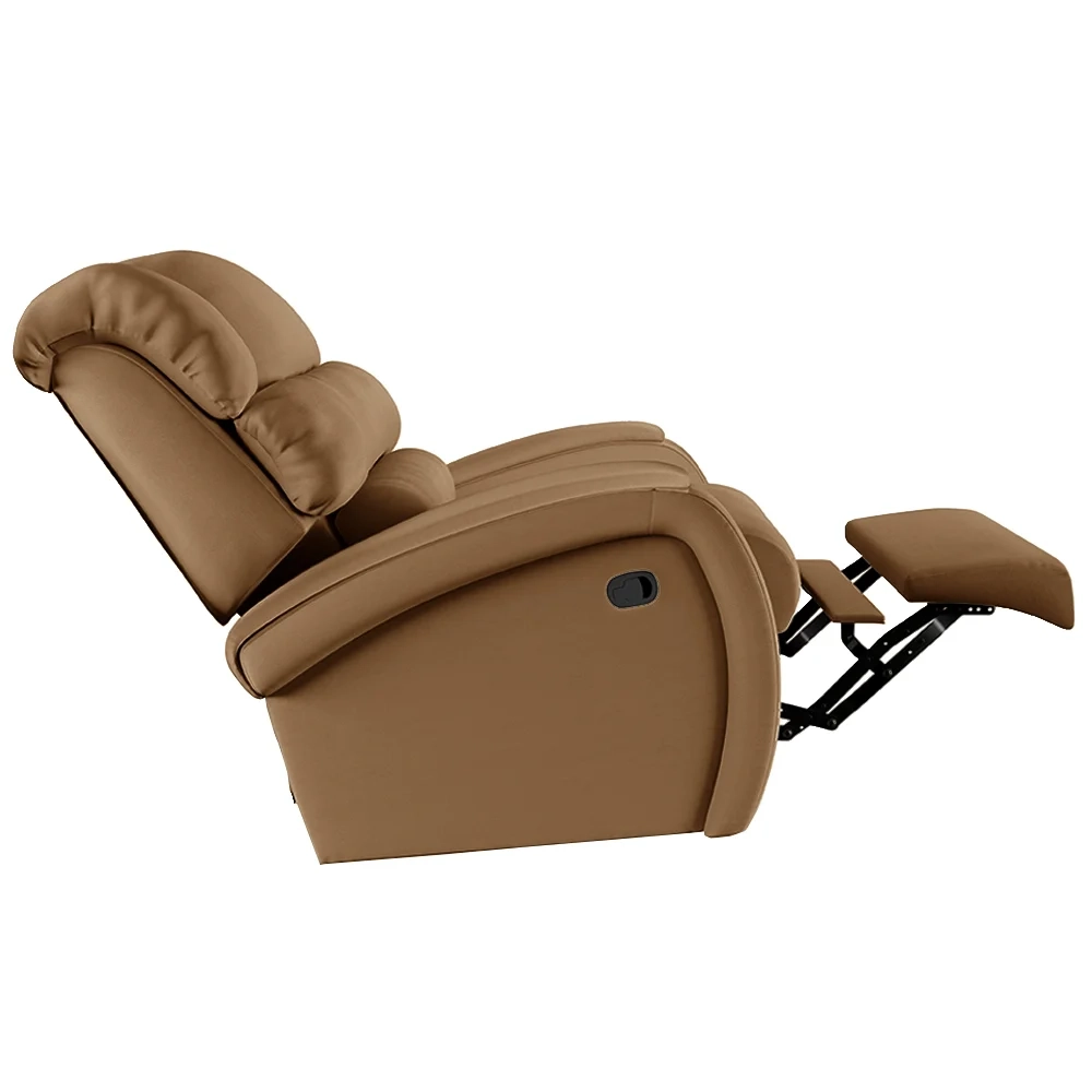 Poltrona do Papai Reclinável Kalie Manual Gatilho FH9 PU Caramelo - Mpozenato