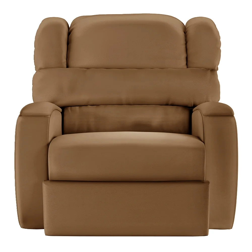 Poltrona do Papai Reclinável Kalie Manual Gatilho FH9 PU Caramelo - Mpozenato