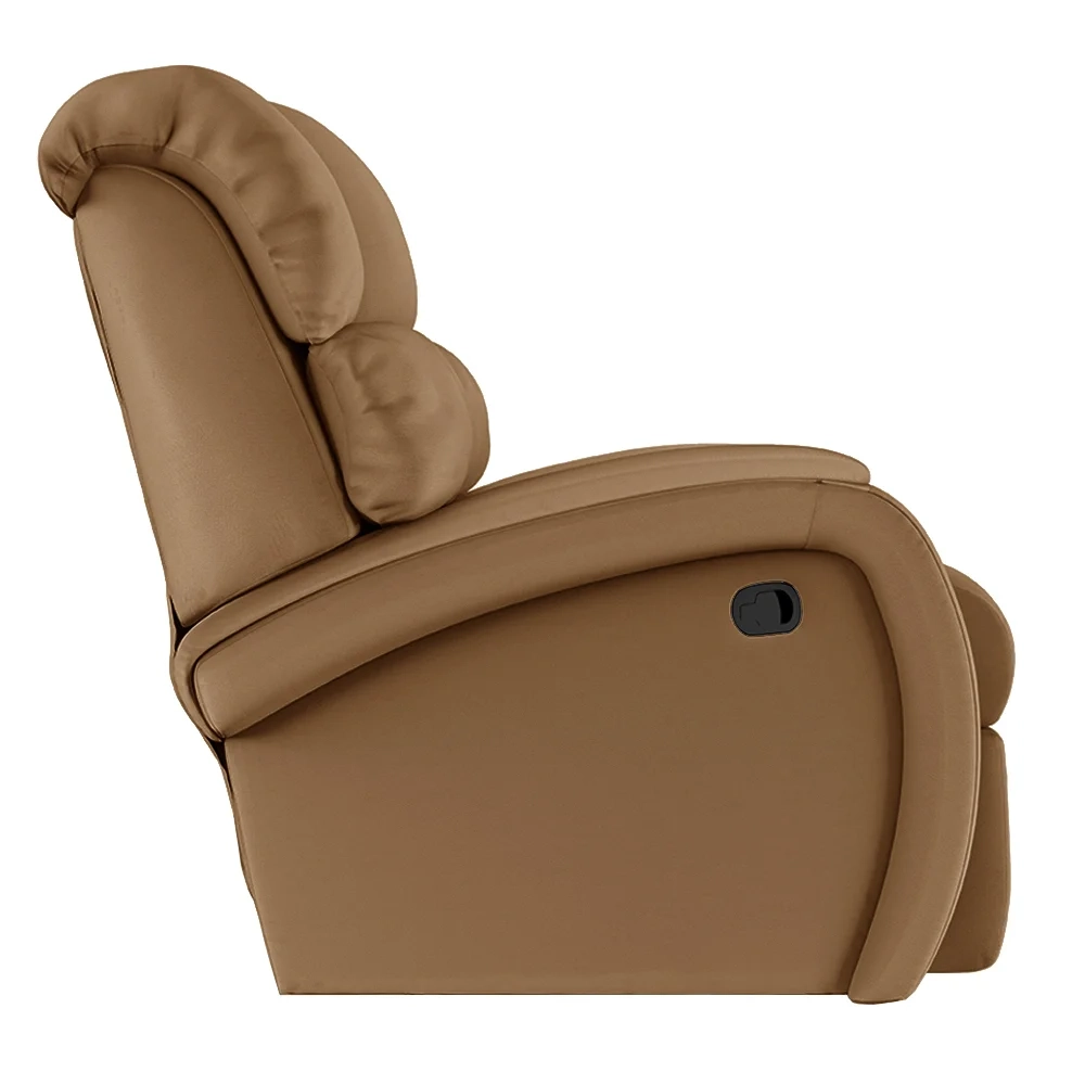 Poltrona do Papai Reclinável Kalie Manual Gatilho FH9 PU Caramelo - Mpozenato