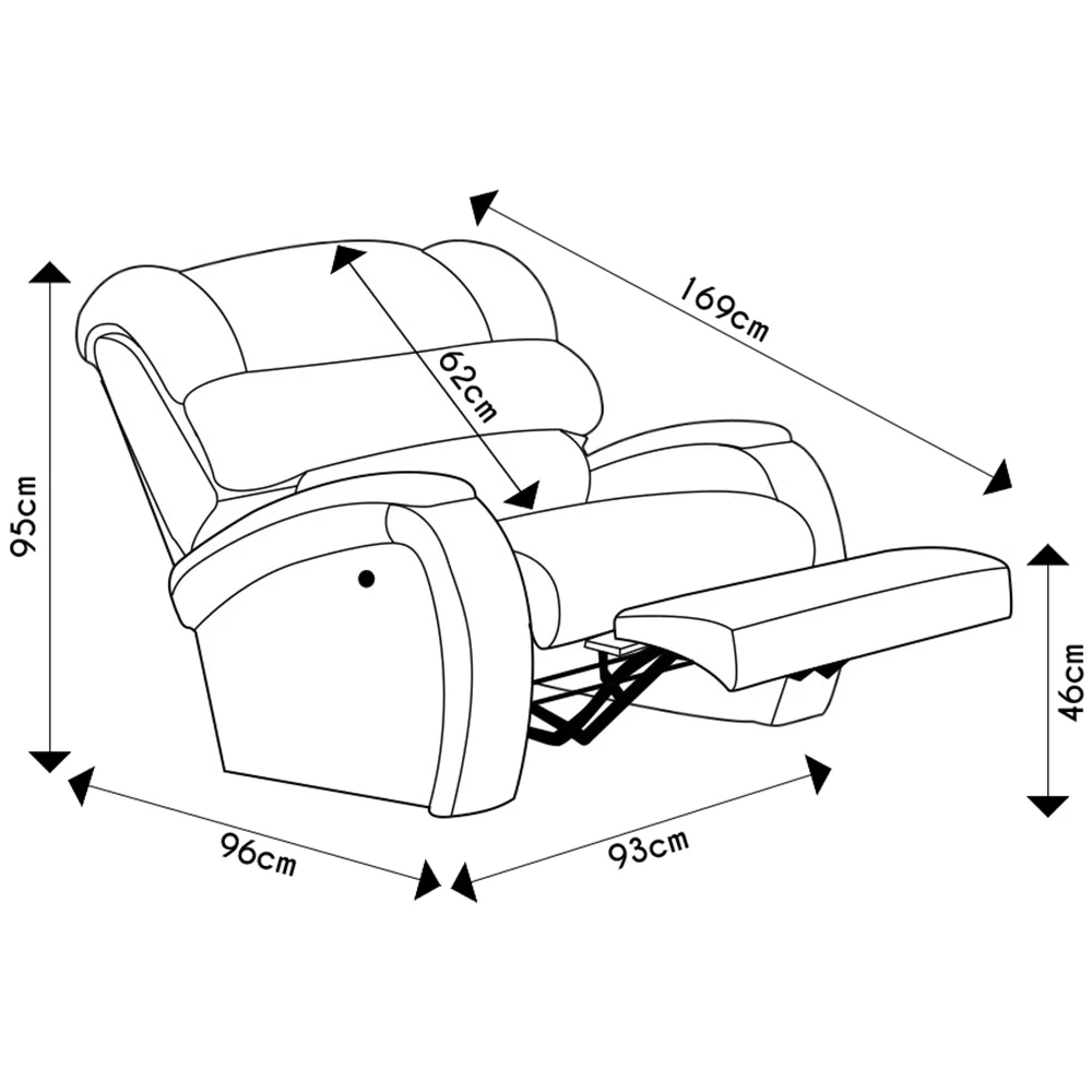Poltrona do Papai Reclinável Kalie Manual Gatilho FH9 PU Bege - Mpozenato