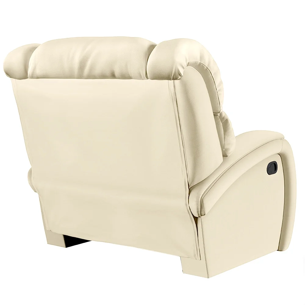 Poltrona do Papai Reclinável Kalie Manual Gatilho FH9 PU Bege - Mpozenato