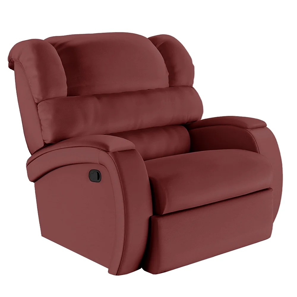 Poltrona do Papai Reclinável Kalie Manual Gatilho FH9 PU Vermelho - Mpozenato