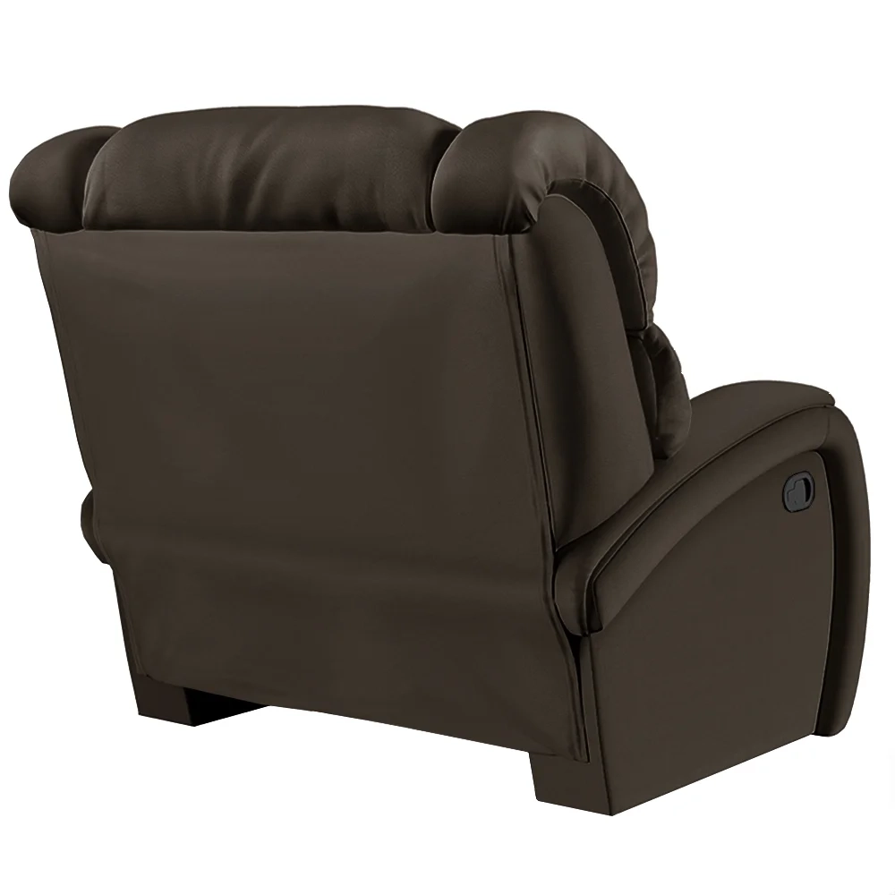 Poltrona do Papai Reclinável Kalie Manual Gatilho FH9 PU Marrom - Mpozenato