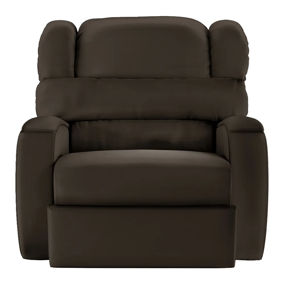 Poltrona do Papai Reclinável Kalie Manual Gatilho FH9 PU Marrom - Mpozenato