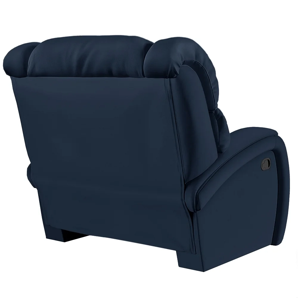 Poltrona do Papai Reclinável Kalie Manual Gatilho FH9 PU Azul - Mpozenato